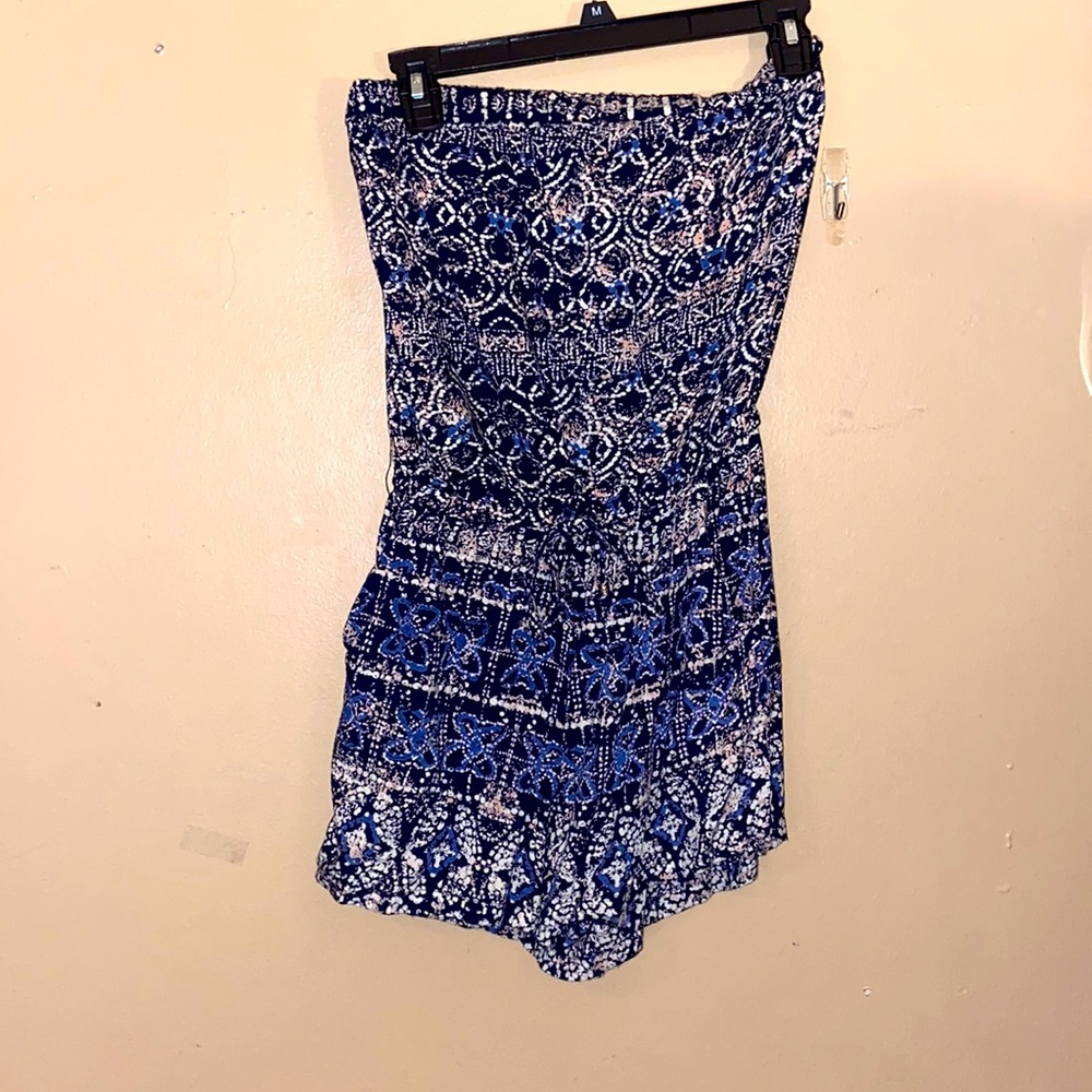 Blue romper with pockets
